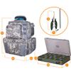 etacklepro Fishing Backpack Waterproof Tackle Bag with Protective Rain Cover Includes 4 Tackle Boxes Stainless Steel Fishing Pliers and Lanyard - Digital Camo view 2