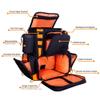 etacklepro Fishing Backpack Waterproof Tackle Bag with Protective Rain Cover Includes 4 Tackle Boxes Stainless Steel Fishing Pliers and Lanyard - Black Orange view 3