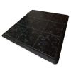 Big Floors 3X3LUXBLAKFLOOR Modular Interlocking Lightweight Plastic Dance Floor Kit (3' x 3'), Luxury Black, 21 Piece view 1
