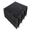 Big Floors 3X3LUXBLAKFLOOR Modular Interlocking Lightweight Plastic Dance Floor Kit (3' x 3'), Luxury Black, 21 Piece view 3