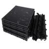 Big Floors 3X3LUXBLAKFLOOR Modular Interlocking Lightweight Plastic Dance Floor Kit (3' x 3'), Luxury Black, 21 Piece view 4
