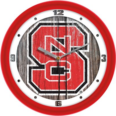 SunTime NC State Wolfpack - Weathered Wood Wall Clock