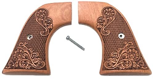 Premium Grips Compatible Replacement for Ruger Wrangler Grips .22lr Carved Rosewood
