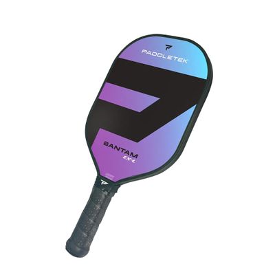 Paddletek Bantam EX-L Pickleball Paddle | Professional Pickleball Paddles with Honeycomb Core, Polycarbonate Surface, Bantom PolyCore & High Tack Performance Grip | USAPA Approved - Aurora Purple