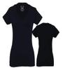 0021. Vintage American Flag United States of America Military us USA Patriotic Style for Women V Neck Fitted T Shirt (Black, X Small) view 1