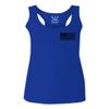 0021. Vintage American Flag United States of America Military us USA Patriotic Style Women's Tank Top Racerback (Royal Large) view 1