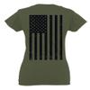 0021. Vintage American Flag United States of America Military us USA Patriotic Style Women's Tank Top Racerback (Royal Large) view 3