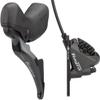 Shimano Tiagra ST-4725/BR-4770 Mechanical Shift/Hydraulic Brake Lever and Caliper - Front, Flat Mount, Finned Resin Pads, Black view 1