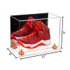 Better Display Cases Acrylic Large Shoe Display Case for Basketball Shoe Soccer Cleat Football Cleat with Mirror, Orange Risers and Clear Base (A013-OR) view 2