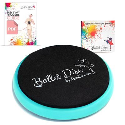 Ballet Turning Disc for Dancers, Gymnastics and Ice Skaters. Portable Turn Board for Dancing on Releve. Make Your Turns, Pirouette and Balance Better (Sky blue without a carrying bag)