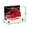 Better Display Cases Acrylic Large Shoe Display Case for Basketball Shoe Soccer Cleat Football Cleat with Mirror, Green Risers and Clear Base (A013-GRR) view 2
