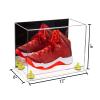 Better Display Cases Acrylic Large Shoe Display Case for Basketball Shoe Soccer Cleat Football Cleat with Mirror, Yellow Risers and Clear Base (A013-YR) view 2