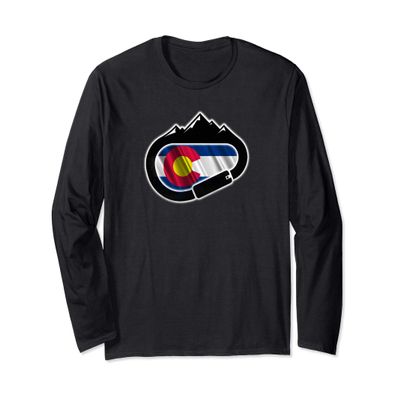Colorado Caribiner Mouontain Rock Climbing Long Sleeve T-Shirt