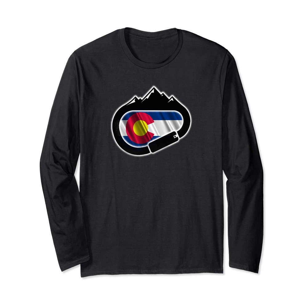 Colorado Caribiner Mouontain Rock Climbing Long Sleeve T-Shirt