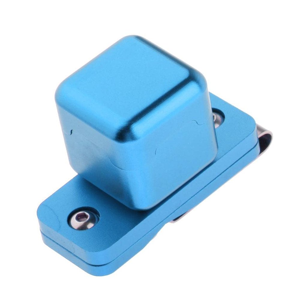 Magnetic Pool Cue Chalk Holder, Portable Pool Billiards Cue Chalk Holder Clip Snooker Tool - Blue