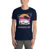 1980's Retro Wave Chevy Camaro IROC-Z Short-Sleeve Unisex T-Shirt Navy view 4
