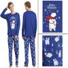 Vopmocld Christmas Family Matching Pajama Red Holiday Pjs Sets Cotton Sleepwear Polar Bear PJS, Blue-child, 6 Years view 3