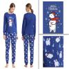Vopmocld Christmas Family Matching Pajama Red Holiday Pjs Sets Cotton Sleepwear Polar Bear PJS, Blue-child, 6 Years view 4