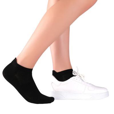 ELYFER Black Unisex Thin Rayon Ankle Socks 4 Pairs, (Size 5-7) Ultra Soft Breathable Comfort Blend Low Cut Athletic Running Socks for Women and Men - Small