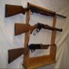 oakwoodgunracks 3 Gun Rack for Wall, Mantle or Trade Show - Golden Oak Finish Finish view 2