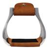 CHALLENGER Western Horse Tack Aluminum Engraved Rubber Grip Saddle Stirrups 5176 view 3