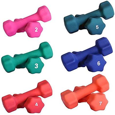 Ader Neoprene Dumbbell Set with Rack (2, 4, 6, 8, 10lb 5 PRS)