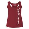 0190. Good Vibe Bones Hand Shaka Graphic dope Streetwear Style Women's Tank Top Racerback (Maroon, Medium) view 1