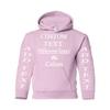 Just Customized Personalized Custom Made Youth Hoodie For Youth, Same Text On Both Sleeves, Custom Text, Design Your Own Light Pink view 1