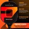 Paddletek Bantam EX-L Pro Pickleball Paddle | Professional Pickleball Paddles with Honeycomb Core, Velvet Textured Polycarbonate Surface, Bantam SRT Core & High Tack Performance Grip | USAPA Approved view 2