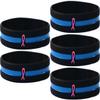 5 Pink Ribbon Wristbands with The Thin Blue Line view 1