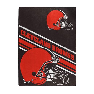 Northwest NFL Cleveland Browns Unisex-Adult Raschel Throw Blanket, 60" x 80", Slant