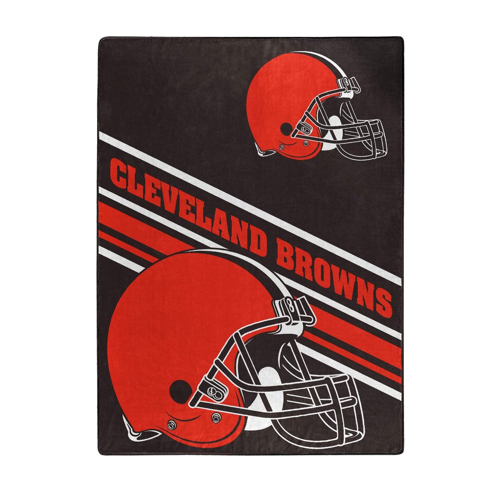 Northwest NFL Cleveland Browns Unisex-Adult Raschel Throw Blanket, 60" x 80", Slant
