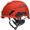 MSA 10194784 H1 V-Gard Helmet With Fas-Trac III Ratchet Suspension | Polyethylene Shell, Superior Impact Protection, Self Adjusting Crown Straps - Standard Size in Red view 1