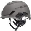 MSA 10204346 H1 V-Gard Helmet With Fas-Trac III Ratchet Suspension | Polyethylene Shell, Superior Impact Protection, Self Adjusting Crown Straps - Standard Size in Gray view 1
