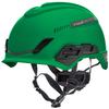 MSA 10194786 H1 V-Gard Helmet With Fas-Trac III Ratchet Suspension | Polyethylene Shell, Superior Impact Protection, Self Adjusting Crown Straps - Standard Size in Green view 1