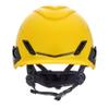 MSA 10194787 H1 V-Gard Helmet With Fas-Trac III Ratchet Suspension | Polyethylene Shell, Superior Impact Protection, Self Adjusting Crown Straps - Standard Size in Yellow view 4