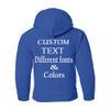 Just Customized Personalized Custom Made Youth Hoodie For Youth, Same Text On Both Sleeves, Custom Text, Design Your Own Royal view 2