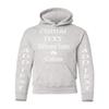 Just Customized Personalized Custom Made Youth Hoodie For Youth, Same Text On Both Sleeves, Custom Text, Design Your Own Ash view 1