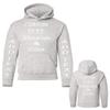 Just Customized Personalized Custom Made Youth Hoodie For Youth, Same Text On Both Sleeves, Custom Text, Design Your Own Ash view 3