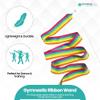 Trimming Shop Rhythmic Gymnastics Ribbon with Twirling Dance Baton Rod for Kids Artistic Dancing, Rhythmic Gymnastics Ribbon Wands, Gymnastic Training, Fun Activities, 4 Metres, 5pcs view 2