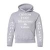 Just Customized Personalized Custom Made Youth Hoodie For Youth, Same Text On Both Sleeves, Custom Text, Design Your Own Sport Grey view 1