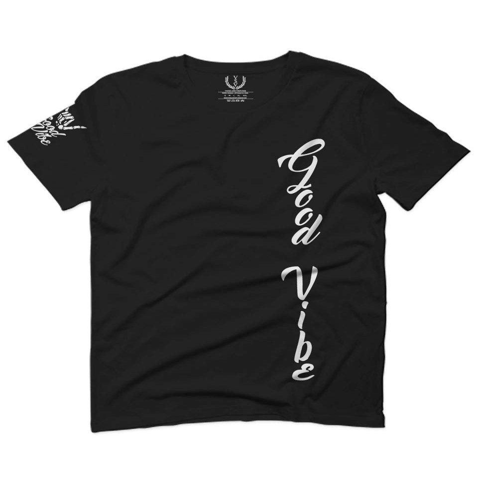 0190. Good Vibe Bones Hand Shaka Graphic dope Streetwear Style for Men T Shirt (Black 2X-Large)