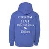 Just Customized Personalized Custom Made Youth Hoodie For Youth, Same Text On Both Sleeves, Custom Text, Design Your Own view 2