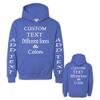 Just Customized Personalized Custom Made Youth Hoodie For Youth, Same Text On Both Sleeves, Custom Text, Design Your Own view 3