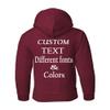 Just Customized Personalized Custom Made Youth Hoodie For Youth, Same Text On Both Sleeves, Custom Text, Design Your Own view 2