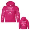 Just Customized Personalized Custom Made Youth Hoodie For Youth, Same Text On Both Sleeves, Custom Text, Design Your Own Heliconia view 3