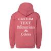 Just Customized Personalized Custom Made Youth Hoodie For Youth, Same Text On Both Sleeves, Custom Text, Design Your Own view 2