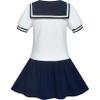 Sunny Fashion Girls Dress Sailor School Uniform Size 6 Dark Blue view 2