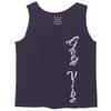 0190. Good Vibe Bones Hand Shaka Graphic dope Streetwear Style Men's Tank Top (Navy Blue, Large)