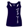 0190. Good Vibe Bones Hand Shaka Graphic dope Streetwear Style Women's Tank Top Racerback (Navy Blue, Large) view 1
